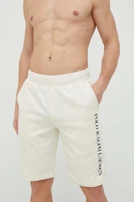 Zdjęcie produktu Polo Ralph Lauren szorty piżamowe męskie kolor beżowy z nadrukiem