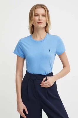 Zdjęcie produktu Polo Ralph Lauren t-shirt bawełniany damski kolor turkusowy