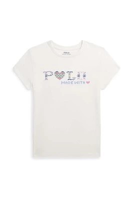Zdjęcie produktu Polo Ralph Lauren t-shirt bawełniany dziecięcy kolor beżowy