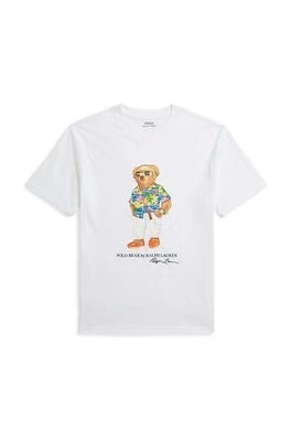 Zdjęcie produktu Polo Ralph Lauren t-shirt bawełniany dziecięcy kolor biały z nadrukiem