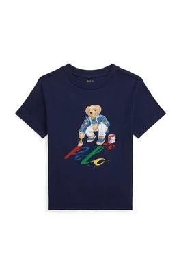 Zdjęcie produktu Polo Ralph Lauren t-shirt bawełniany dziecięcy kolor czarny z nadrukiem
