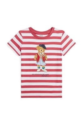 Zdjęcie produktu Polo Ralph Lauren t-shirt bawełniany dziecięcy kolor czerwony