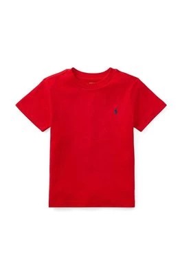 Zdjęcie produktu Polo Ralph Lauren t-shirt bawełniany dziecięcy kolor czerwony gładki