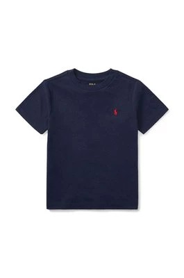 Zdjęcie produktu Polo Ralph Lauren t-shirt bawełniany dziecięcy kolor granatowy gładki