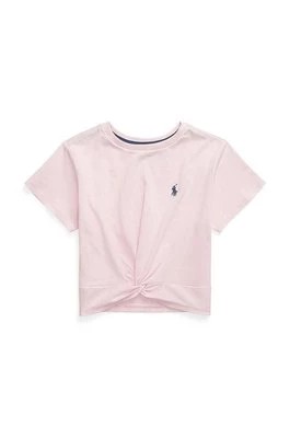 Zdjęcie produktu Polo Ralph Lauren t-shirt bawełniany dziecięcy kolor różowy