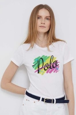 Zdjęcie produktu Polo Ralph Lauren t-shirt bawełniany kolor biały
