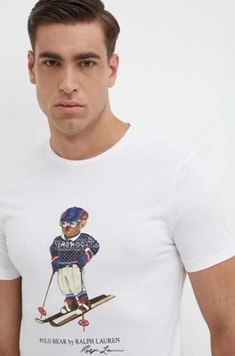 Zdjęcie produktu Polo Ralph Lauren t-shirt bawełniany kolor biały z nadrukiem