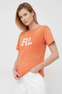 Zdjęcie produktu Polo Ralph Lauren t-shirt bawełniany kolor pomarańczowy