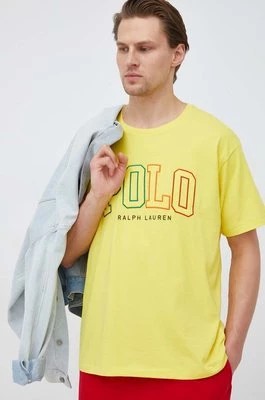 Zdjęcie produktu Polo Ralph Lauren t-shirt bawełniany kolor żółty z aplikacją