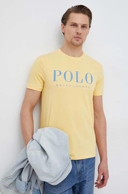 Zdjęcie produktu Polo Ralph Lauren t-shirt bawełniany kolor żółty z nadrukiem