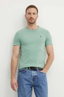 Zdjęcie produktu Polo Ralph Lauren t-shirt bawełniany męski kolor zielony gładki 710671438
