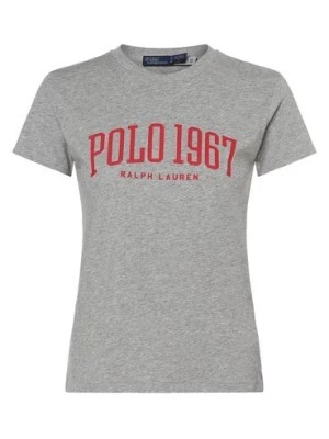 Zdjęcie produktu Polo Ralph Lauren T-shirt damski Kobiety Bawełna szary nadruk,