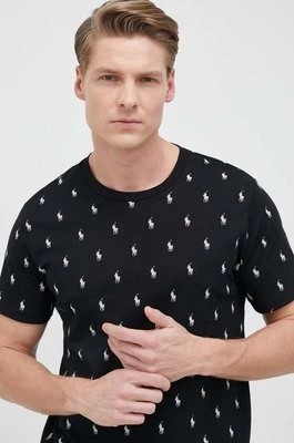 Zdjęcie produktu Polo Ralph Lauren t-shirt piżamowy bawełniany kolor czarny wzorzysta