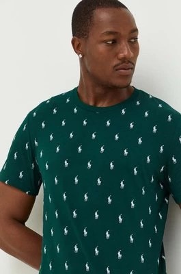 Zdjęcie produktu Polo Ralph Lauren t-shirt piżamowy bawełniany kolor zielony wzorzysta