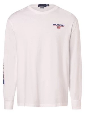 Zdjęcie produktu Polo Sport Męska koszula z długim rękawem Mężczyźni Bawełna biały nadruk,