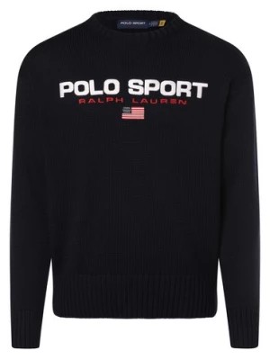 Zdjęcie produktu Polo Sport Męski sweter Mężczyźni Bawełna niebieski jednolity,