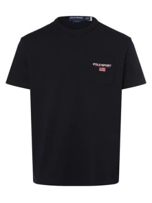Zdjęcie produktu Polo Sport T-shirt - klasyczny krój Mężczyźni Bawełna niebieski jednolity,