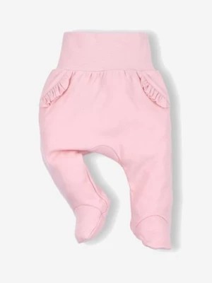 Zdjęcie produktu Półśpiochy niemowlęce z bawełny organicznej dla dziewczynki różowe NINI