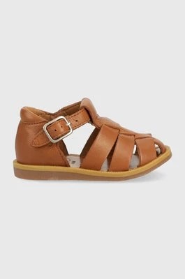 Zdjęcie produktu Pom D'api sandały skórzane dziecięce kolor brązowy