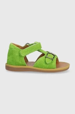 Zdjęcie produktu Pom D'api sandały skórzane dziecięce kolor zielony