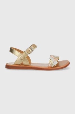 Zdjęcie produktu Pom D'api sandały skórzane dziecięce kolor złoty