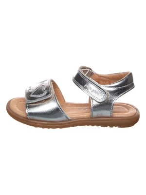 Zdjęcie produktu POM POM Skórzane sandały w kolorze srebrnym rozmiar: 32
