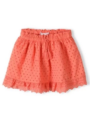 Zdjęcie produktu Pomarańczowa spódnica haftowana krótka dla dziewczynki Minoti