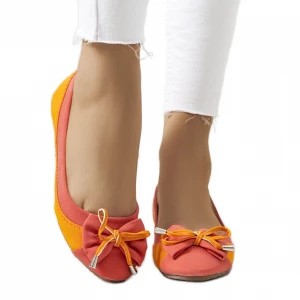 Zdjęcie produktu Pomarańczowe baleriny z kokardką Eske czerwone Inna marka