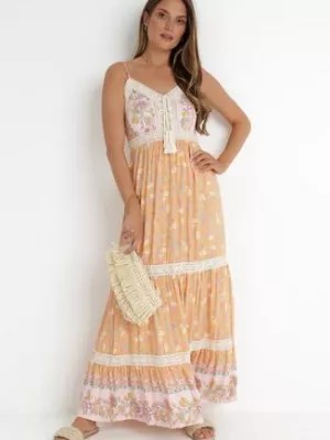 Zdjęcie produktu Pomarańczowo-Różowa Sukienka Bakrey