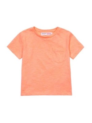Zdjęcie produktu Pomarańczowy t-shirt dla niemowlaka z kieszonką Minoti