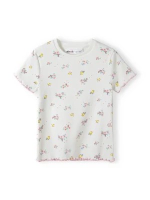 Zdjęcie produktu Prążkowana bluzka dla dziewczynki- ecru Minoti