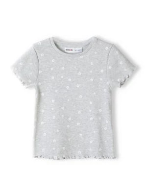 Zdjęcie produktu Prążkowana bluzka dla dziewczynki- szara Minoti