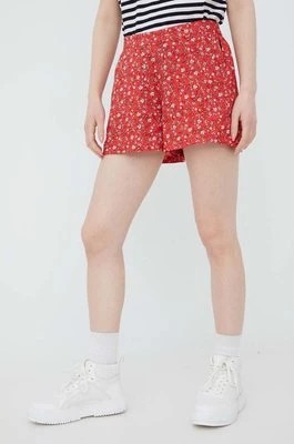 Zdjęcie produktu Protest szorty damskie kolor czerwony wzorzyste high waist