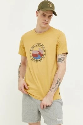 Zdjęcie produktu Protest t-shirt bawełniany kolor żółty z nadrukiem