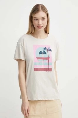 Zdjęcie produktu Protest t-shirt bawełniany Prtglassy damski kolor beżowy 1611043