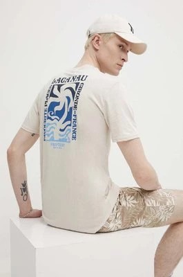 Zdjęcie produktu Protest t-shirt bawełniany Prtrocha męski kolor beżowy z nadrukiem 1711843