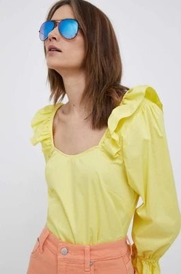 Zdjęcie produktu PS Paul Smith bluzka damska kolor żółty gładka