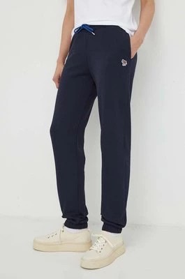 Zdjęcie produktu PS Paul Smith spodnie dresowe bawełniane kolor granatowy z aplikacją
