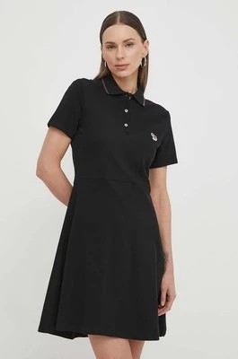 Zdjęcie produktu PS Paul Smith sukienka bawełniana kolor czarny mini rozkloszowana