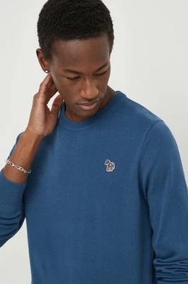 Zdjęcie produktu PS Paul Smith sweter bawełniany kolor niebieski lekki