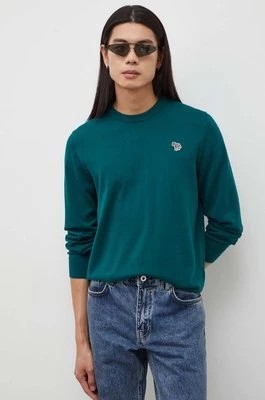 Zdjęcie produktu PS Paul Smith sweter bawełniany kolor zielony lekki