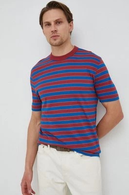 Zdjęcie produktu PS Paul Smith t-shirt bawełniany kolor bordowy wzorzysty