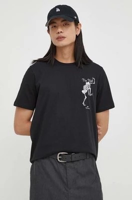 Zdjęcie produktu PS Paul Smith t-shirt bawełniany męski kolor czarny z nadrukiem