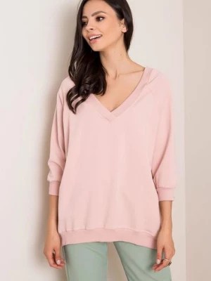Zdjęcie produktu Pudroworóżowa bluza damska oversize RUE PARIS