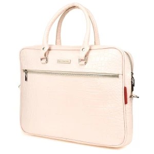 Zdjęcie produktu Pudrowy róż torba skórzana laptop 15"6 aktówka A4 Beltimore różowy Merg