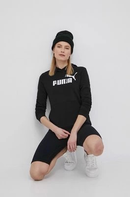 Zdjęcie produktu Puma bluza damska kolor czarny z kapturem z nadrukiem 58679101