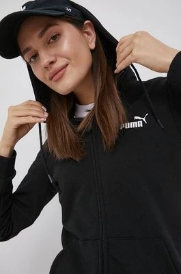Zdjęcie produktu Puma bluza damska kolor czarny z kapturem z nadrukiem 586813