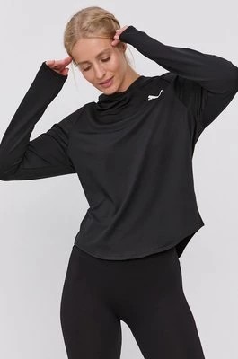 Zdjęcie produktu Puma bluza damska kolor czarny z kapturem gładka 586858