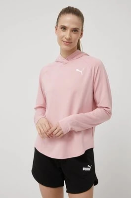 Zdjęcie produktu Puma bluza damska kolor różowy z kapturem gładka 586858