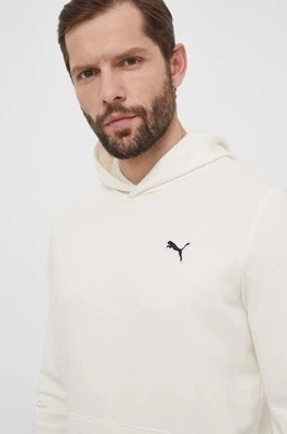 Zdjęcie produktu Puma bluza bawełniana BETTER ESSENTIALS męska kolor biały z kapturem gładka 675978